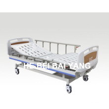 a-60 Movable Double-Function Manual Hospital Bed with ABS Bed Head